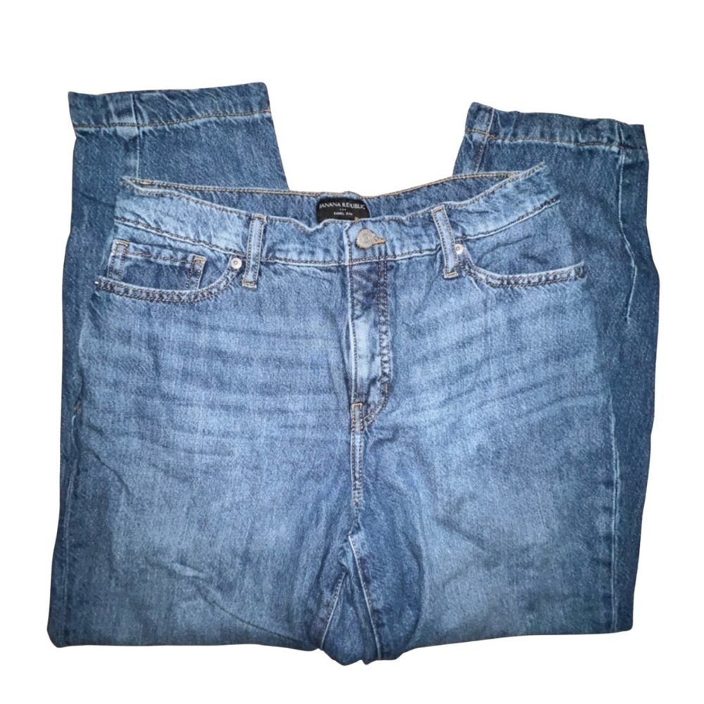 Banana Republic Flare & Wide Leg Jeans in Medium Blue Denim